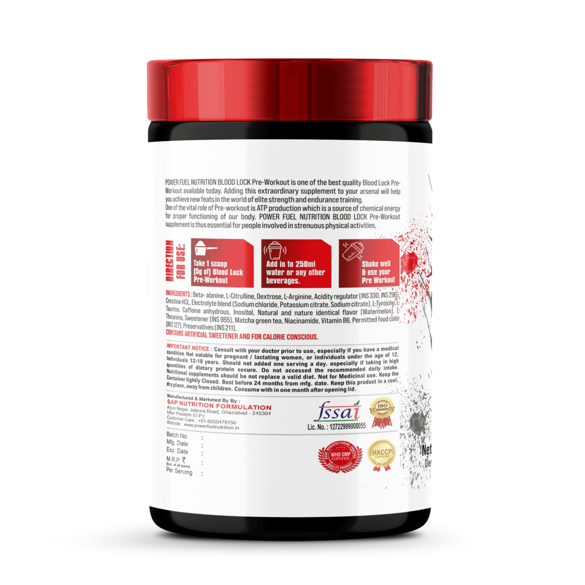 Blood Lock Preworkout 300gm - Image 2