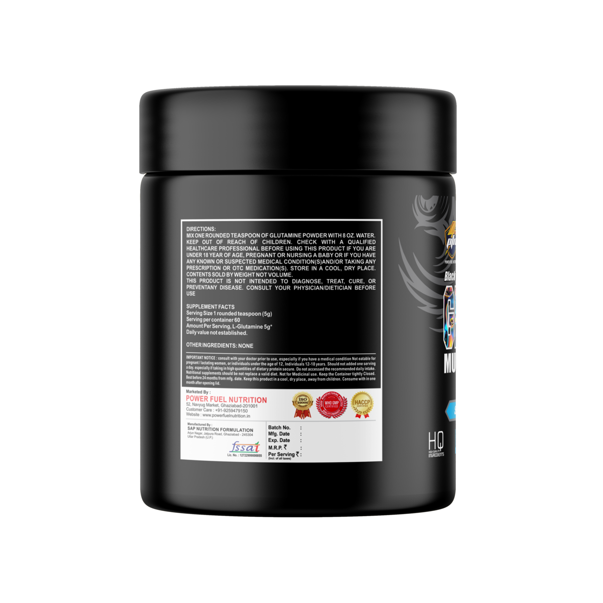 Black Series Glutamine 300gm - Image 3