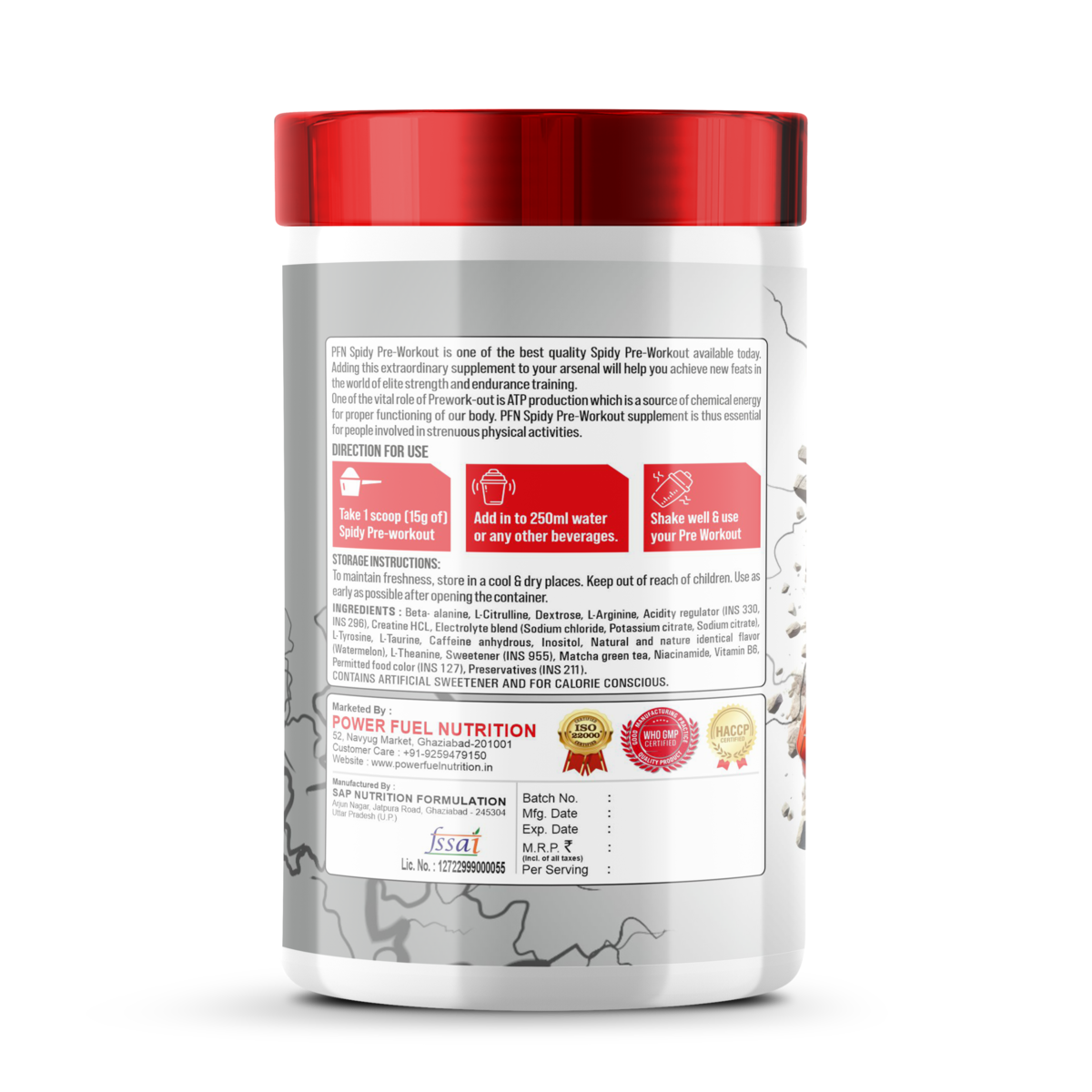 Spidy Preworkout 300gm - Image 2