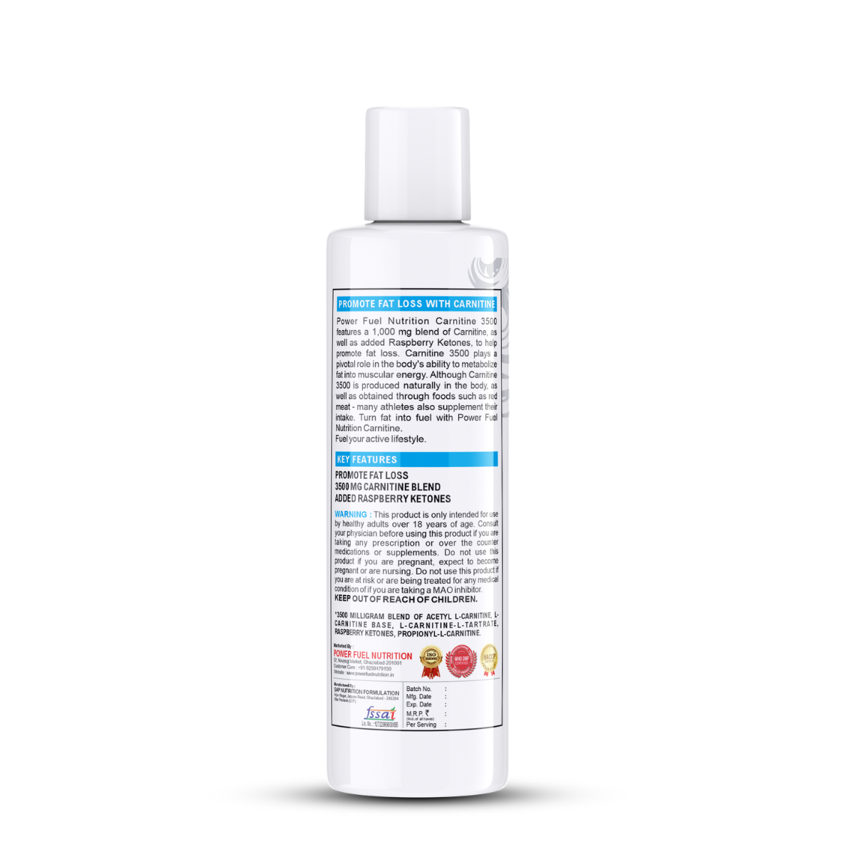 Premium Series Carnitine 3500 Liquid 450ml - Image 3