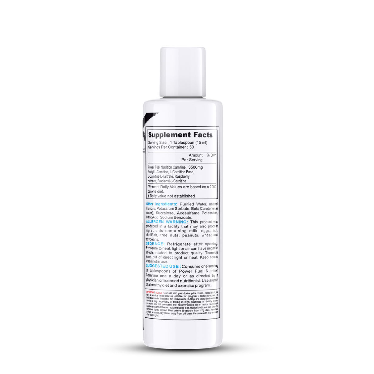 Premium Series Carnitine 3500 Liquid 450ml - Image 2